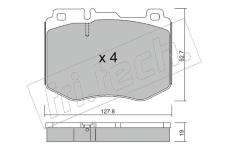 Sada brzdových destiček, kotoučová brzda fri.tech. 1043.0