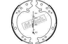 Sada brzdových čelistí, parkovací brzda fri.tech. 1044.025K