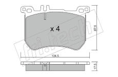 Sada brzdových destiček, kotoučová brzda fri.tech. 1045.0