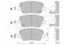 Sada brzdových destiček, kotoučová brzda fri.tech. 1050.0