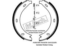 Sada brzdových čelistí, parkovací brzda fri.tech. 1052.123K