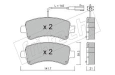 Sada brzdových destiček, kotoučová brzda fri.tech. 1057.0