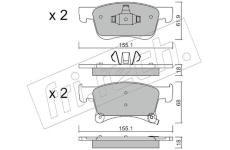 Sada brzdových destiček, kotoučová brzda fri.tech. 1059.0