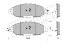 Sada brzdových destiček, kotoučová brzda fri.tech. 1074.0