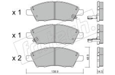 Sada brzdových destiček, kotoučová brzda fri.tech. 1079.0
