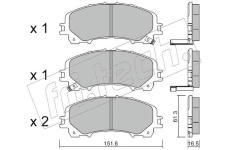 Sada brzdových destiček, kotoučová brzda fri.tech. 1082.0
