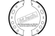 Sada brzdových čelistí, parkovací brzda fri.tech. 1083.001