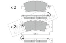 Sada brzdových destiček, kotoučová brzda fri.tech. 1085.0