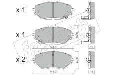 Sada brzdových destiček, kotoučová brzda fri.tech. 1088.0