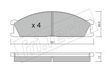 Sada brzdových destiček, kotoučová brzda fri.tech. 109.0