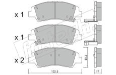 Sada brzdových destiček, kotoučová brzda fri.tech. 1091.0