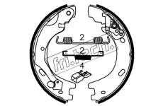 Sada brzdových čelistí, parkovací brzda fri.tech. 1092.313K