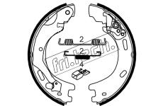 Sada brzdových čelistí, parkovací brzda fri.tech. 1092.314K