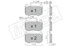 Sada brzdových destiček, kotoučová brzda fri.tech. 1099.0
