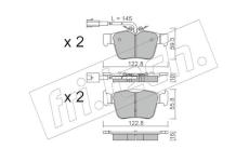 Sada brzdových destiček, kotoučová brzda fri.tech. 1101.0