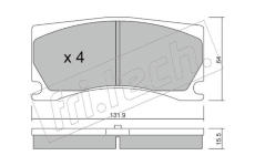 Sada brzdových destiček, kotoučová brzda fri.tech. 1106.0
