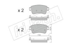 Sada brzdových destiček, kotoučová brzda fri.tech. 1108.0