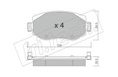 Sada brzdových destiček, kotoučová brzda fri.tech. 1110.0