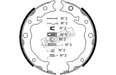 Sada brzdových čelistí, parkovací brzda fri.tech. 1110.343K