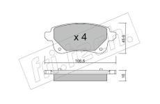 Sada brzdových destiček, kotoučová brzda fri.tech. 1112.0