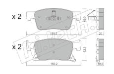 Sada brzdových destiček, kotoučová brzda fri.tech. 1115.0
