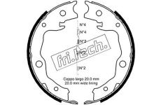 Sada brzdových čelistí, parkovací brzda fri.tech. 1115.322K