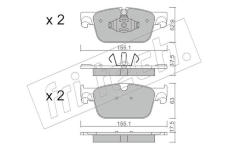 Sada brzdových destiček, kotoučová brzda fri.tech. 1119.0