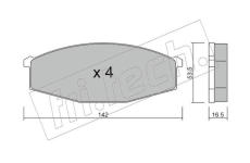 Sada brzdových destiček, kotoučová brzda fri.tech. 112.0