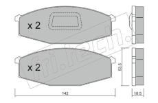 Sada brzdových destiček, kotoučová brzda fri.tech. 112.1