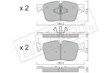 Sada brzdových destiček, kotoučová brzda fri.tech. 1124.0
