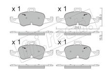 Sada brzdových destiček, kotoučová brzda fri.tech. 1127.0