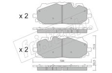 Sada brzdových destiček, kotoučová brzda fri.tech. 1128.0