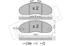 Sada brzdových destiček, kotoučová brzda fri.tech. 113.1