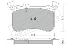 Sada brzdových destiček, kotoučová brzda fri.tech. 1133.1