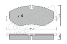 Sada brzdových destiček, kotoučová brzda fri.tech. 1139.0