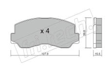 Sada brzdových destiček, kotoučová brzda fri.tech. 114.0