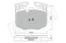 Sada brzdových destiček, kotoučová brzda fri.tech. 1146.0