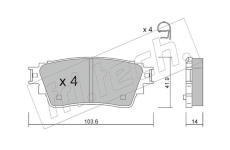 Sada brzdových destiček, kotoučová brzda fri.tech. 1160.0