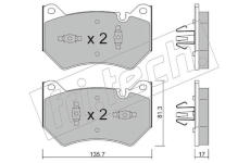 Sada brzdových destiček, kotoučová brzda fri.tech. 1170.1