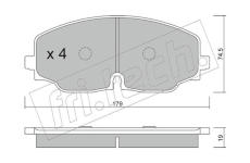 Sada brzdových destiček, kotoučová brzda fri.tech. 1171.0