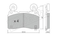 Sada brzdových destiček, kotoučová brzda fri.tech. 1179.1