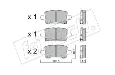Sada brzdových destiček, kotoučová brzda fri.tech. 1180.0