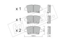 Sada brzdových destiček, kotoučová brzda fri.tech. 1181.0