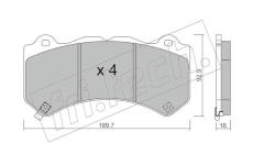 Sada brzdových destiček, kotoučová brzda fri.tech. 1182.0