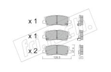 Sada brzdových destiček, kotoučová brzda fri.tech. 1184.0