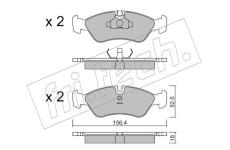 Sada brzdových destiček, kotoučová brzda fri.tech. 119.0