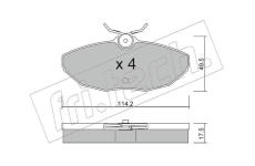 Sada brzdových destiček, kotoučová brzda fri.tech. 1190.0