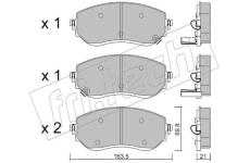 Sada brzdových destiček, kotoučová brzda fri.tech. 1191.0