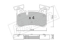Sada brzdových destiček, kotoučová brzda fri.tech. 1199.0