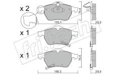 Sada brzdových destiček, kotoučová brzda fri.tech. 120.1